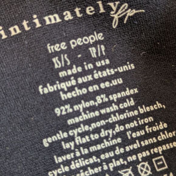 Intimately Free People Seamless Black V Neck Tank Top XS/S Small - Picture 3 of 4